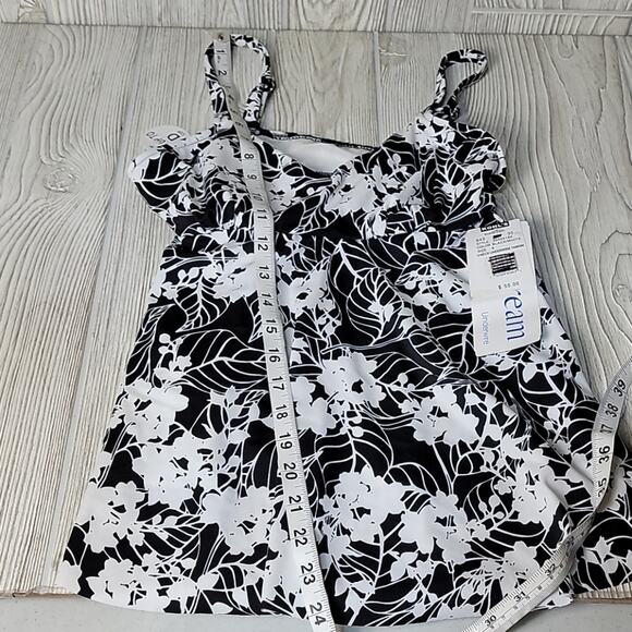 Upstream Floral Tankini Swim Top Underwire Womens Size 6 NEW - Picture 6 of 9